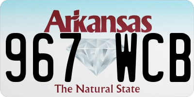 AR license plate 967WCB