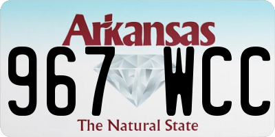 AR license plate 967WCC