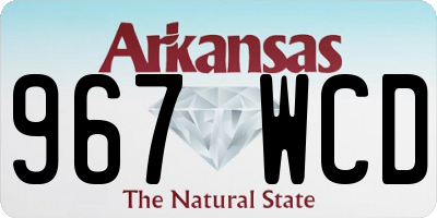 AR license plate 967WCD