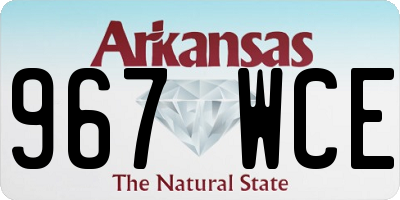 AR license plate 967WCE