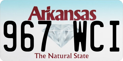 AR license plate 967WCI