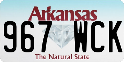 AR license plate 967WCK