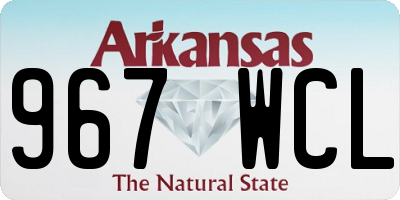 AR license plate 967WCL