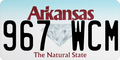AR license plate 967WCM