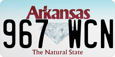 AR license plate 967WCN