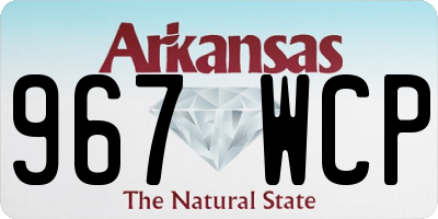 AR license plate 967WCP