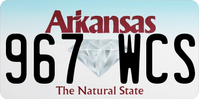 AR license plate 967WCS