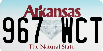 AR license plate 967WCT