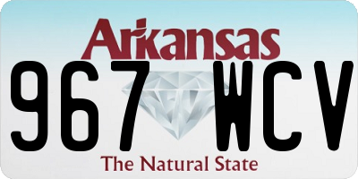 AR license plate 967WCV