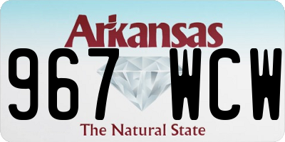 AR license plate 967WCW