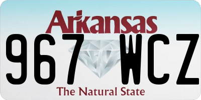 AR license plate 967WCZ