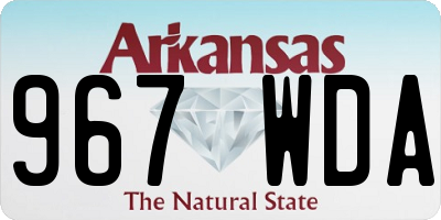 AR license plate 967WDA