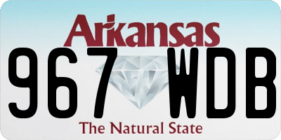 AR license plate 967WDB