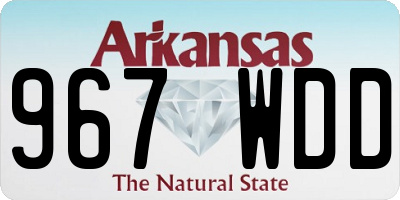 AR license plate 967WDD