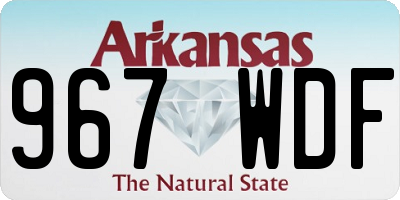 AR license plate 967WDF