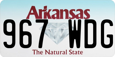 AR license plate 967WDG