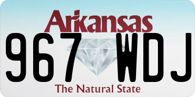 AR license plate 967WDJ