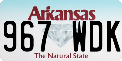 AR license plate 967WDK