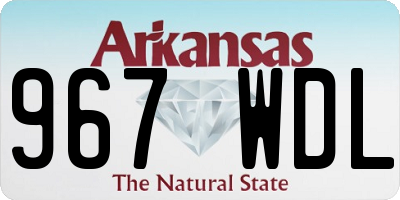 AR license plate 967WDL