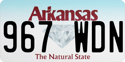 AR license plate 967WDN