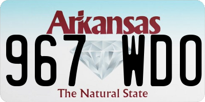 AR license plate 967WDO