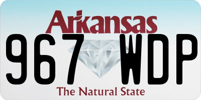 AR license plate 967WDP