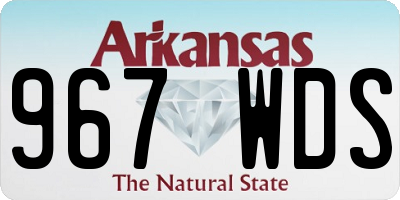 AR license plate 967WDS