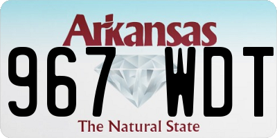 AR license plate 967WDT