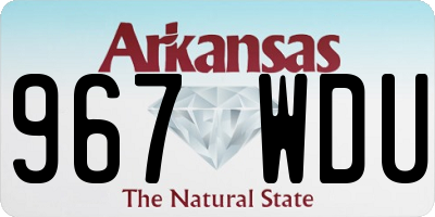 AR license plate 967WDU