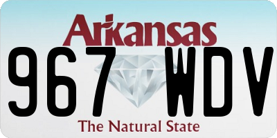 AR license plate 967WDV