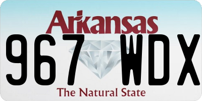AR license plate 967WDX