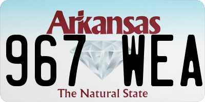 AR license plate 967WEA