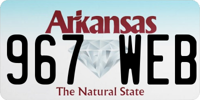 AR license plate 967WEB