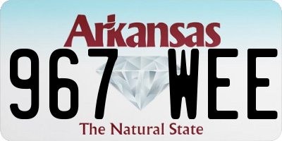 AR license plate 967WEE
