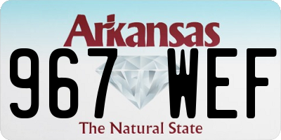 AR license plate 967WEF