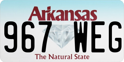 AR license plate 967WEG