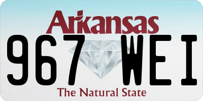 AR license plate 967WEI