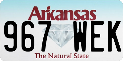 AR license plate 967WEK