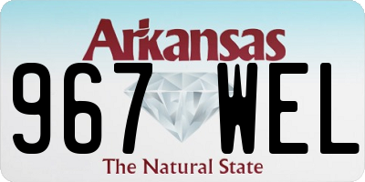 AR license plate 967WEL