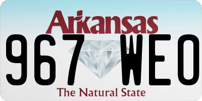 AR license plate 967WEO