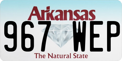 AR license plate 967WEP