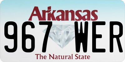 AR license plate 967WER