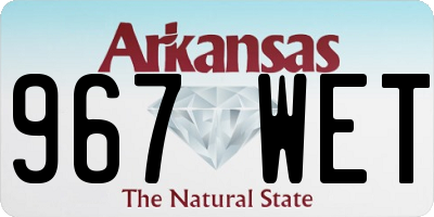 AR license plate 967WET