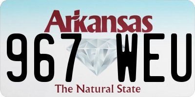AR license plate 967WEU