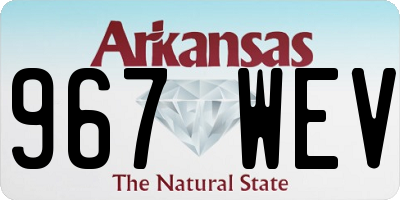 AR license plate 967WEV
