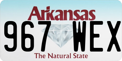 AR license plate 967WEX