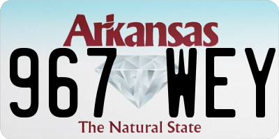 AR license plate 967WEY