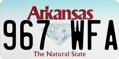 AR license plate 967WFA