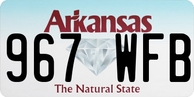 AR license plate 967WFB