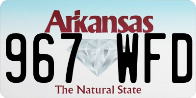 AR license plate 967WFD